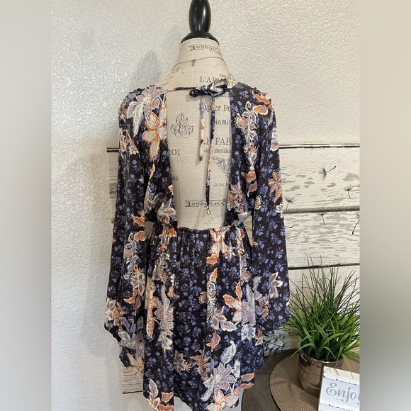 Free People Floral V-Neck Dress - Picture 3 of 6